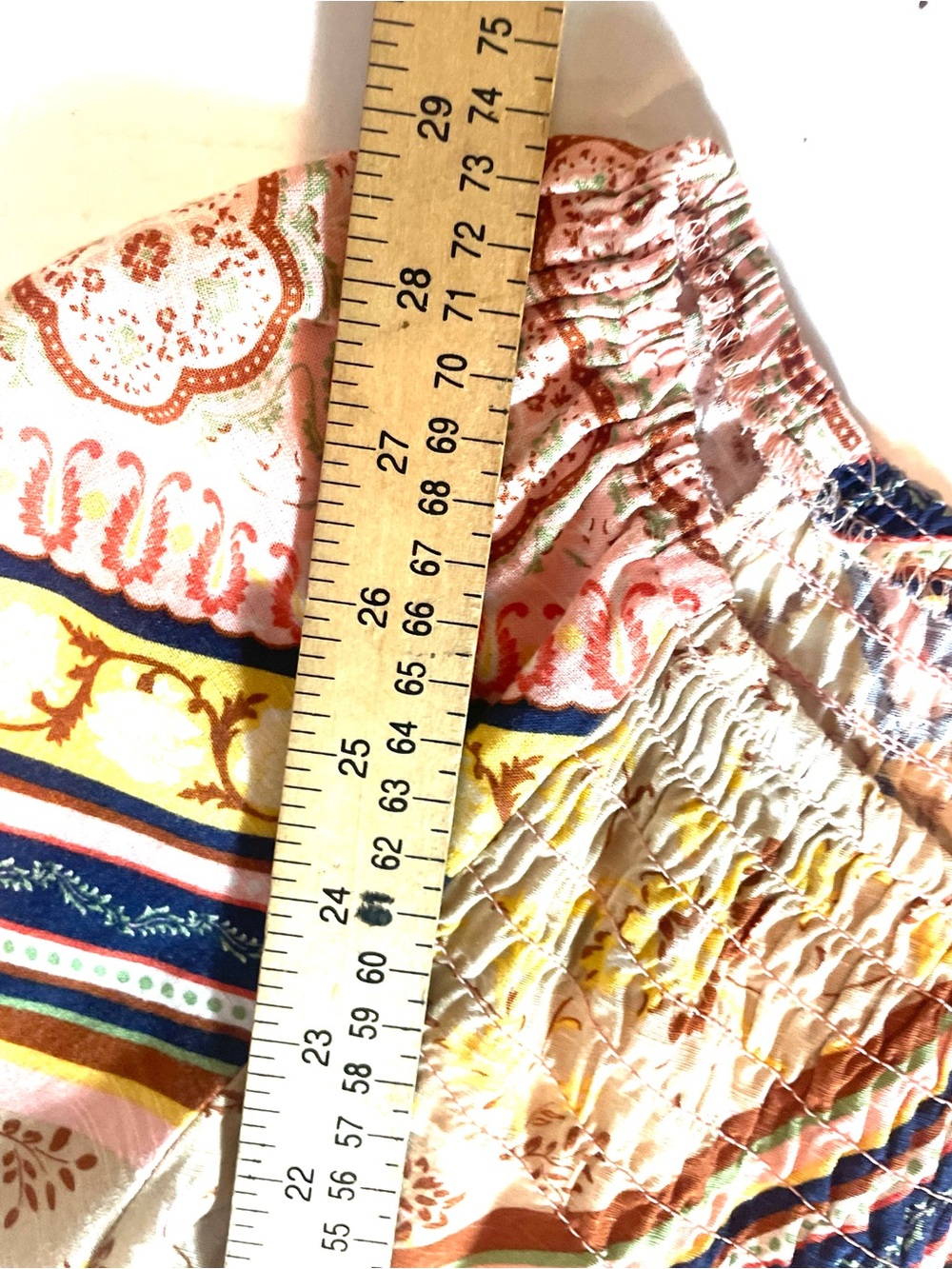 Boho Patchwork Peasant Blouse Flutter Sleeve XL | Cato - Picture 11 of 11